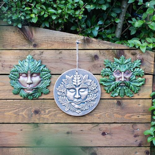 Green Man Resin Wall Plaque