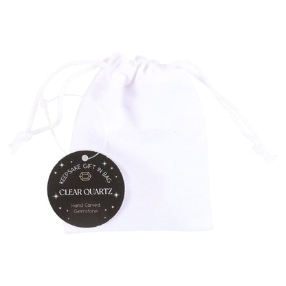 Clear Quartz Crystal Snowman in a Bag
