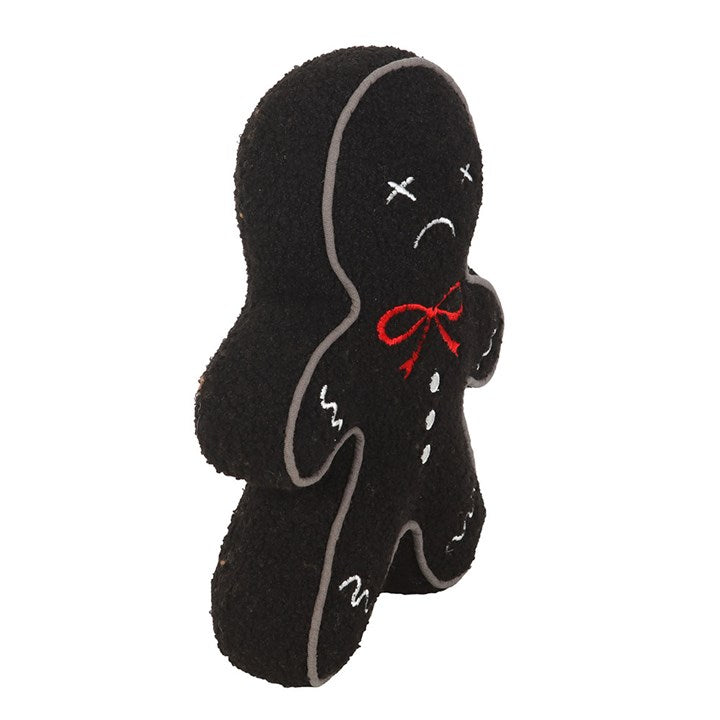 Black Gingerdead Man Boucle Cushion